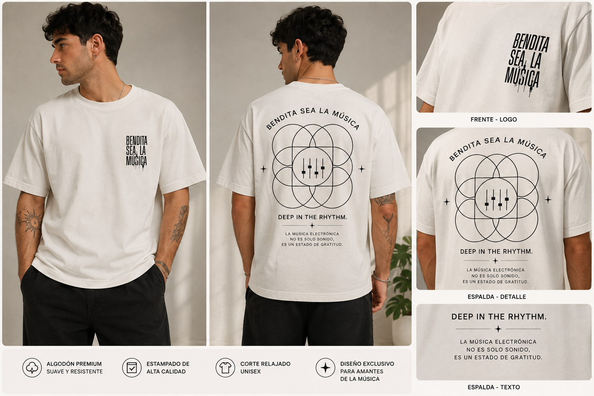 Camiseta Armonía musical Oversize